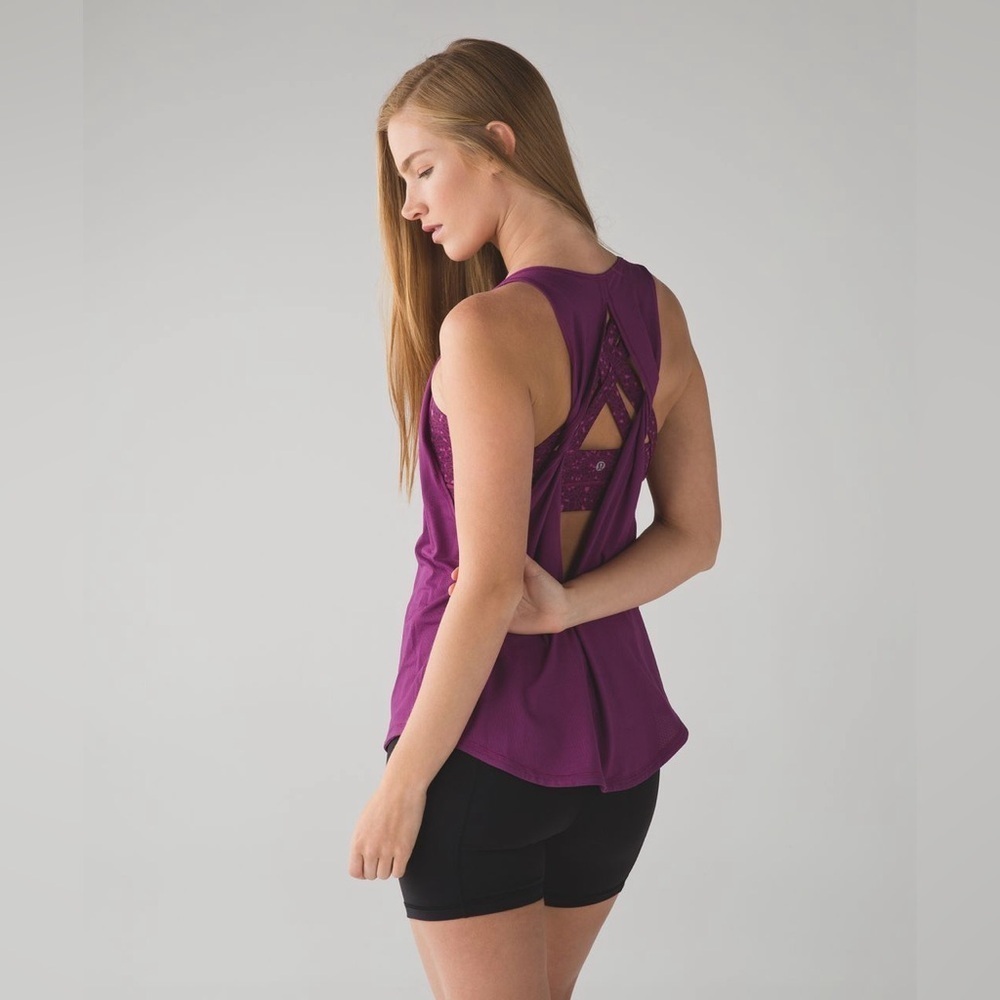 Lululemon Athletica Purple Ready & Go Sport Tank Top and Bra Women’s Size 6